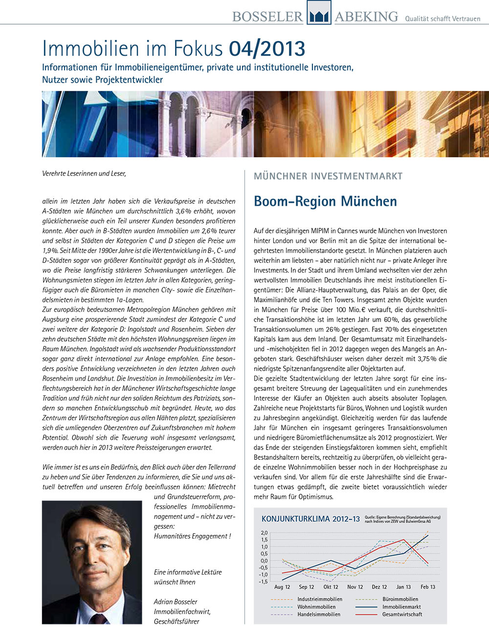 Bosseler & Abeking - Immobilienbericht 04/2013